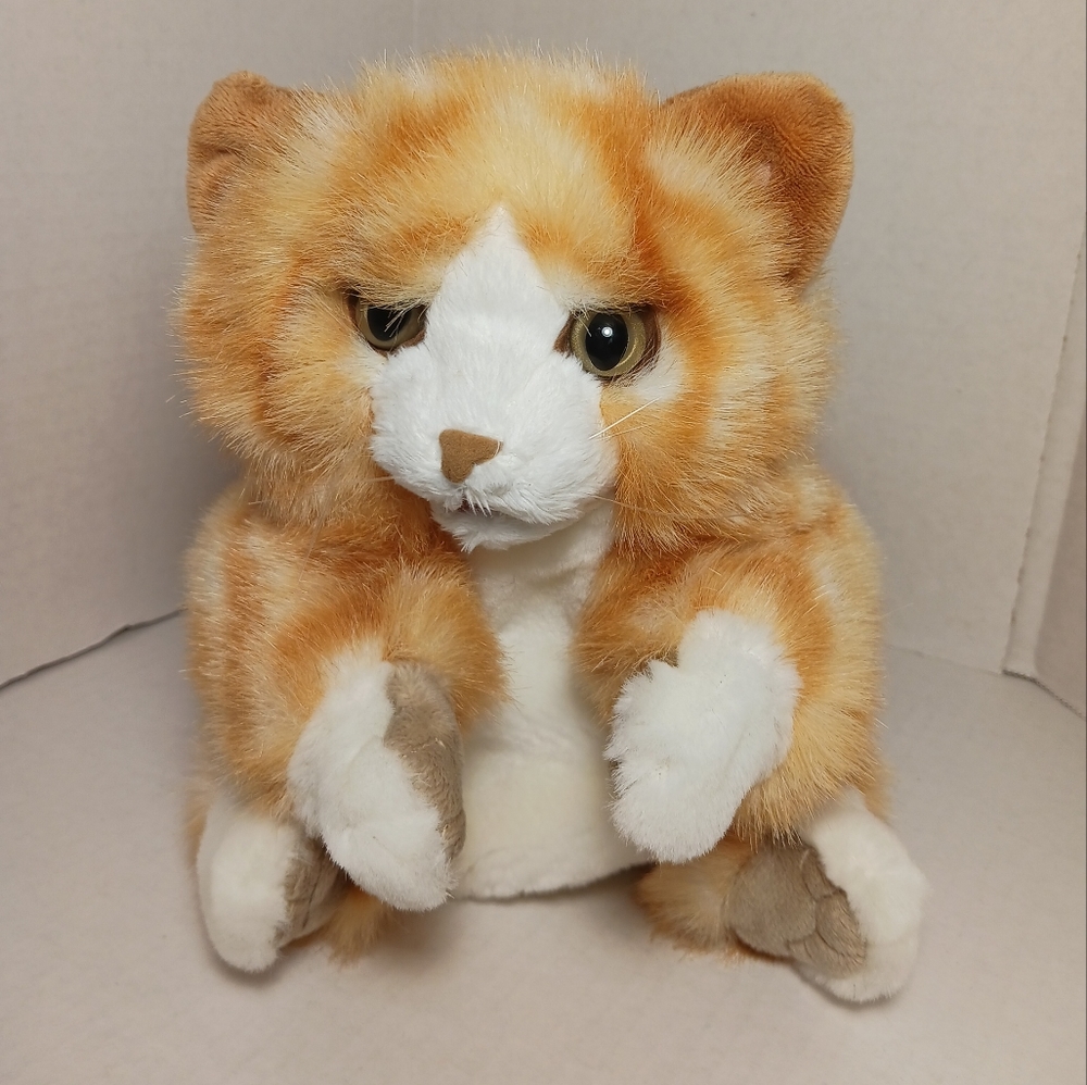 Folkmanis Puppets Orange Tabby Kitten Cat Stuffed Animal Plush Orange Cat
